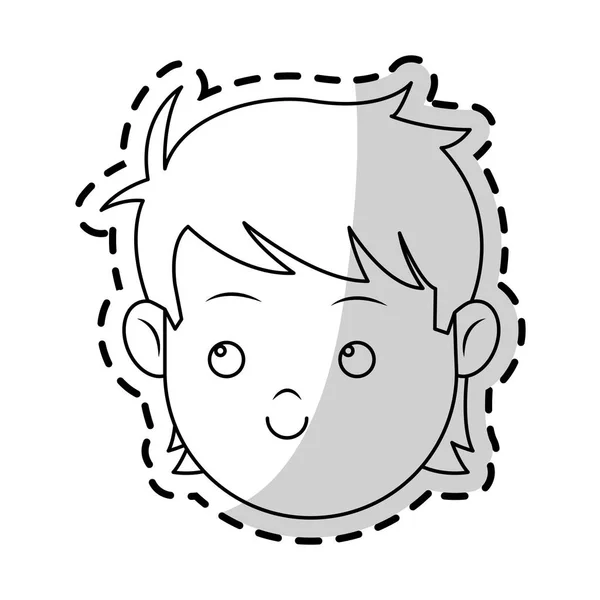 Băiat desene animate icon — Vector de stoc