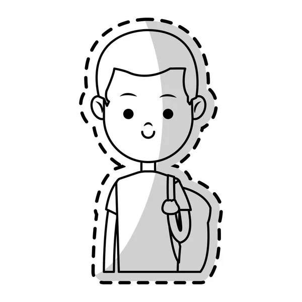 Jongen cartoon pictogram — Stockvector