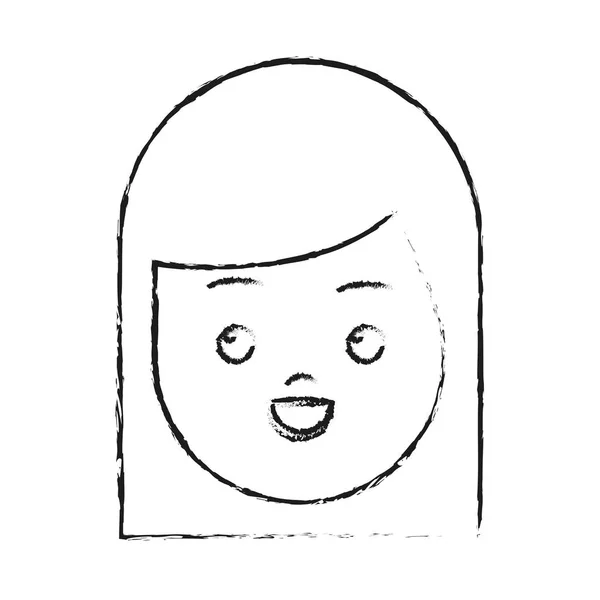 Ikona karikatura dívka — Stockový vektor