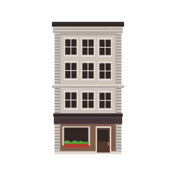 Icono del edificio de la ciudad — Vector de stock