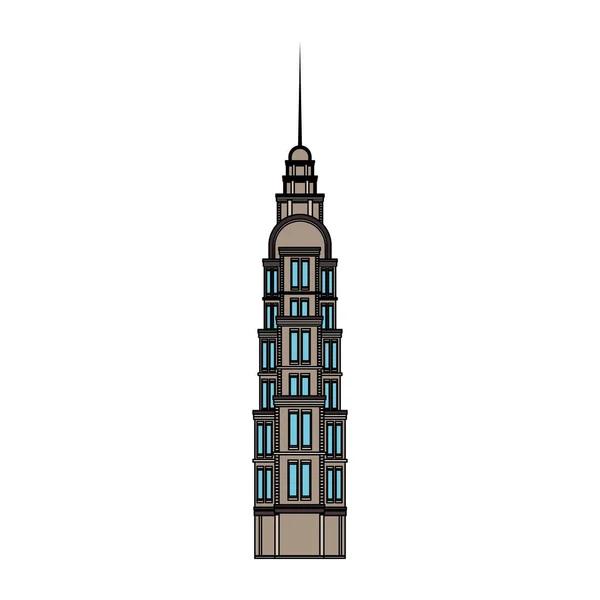 Icono del edificio de la ciudad — Vector de stock
