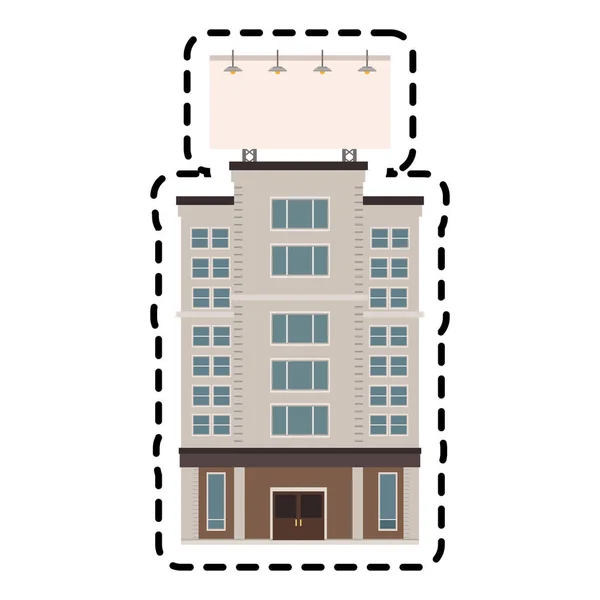 Ikona budynku miasta — Wektor stockowy