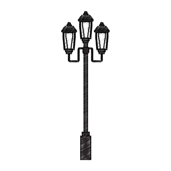 Pouliční lampa ikona — Stockový vektor