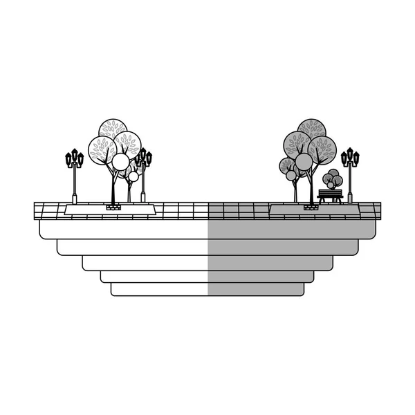 Park med träd — Stock vektor