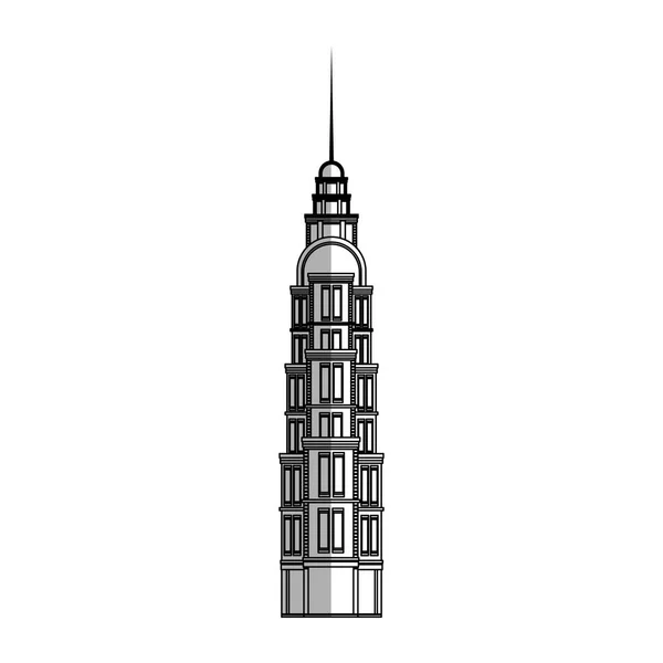 Icono del edificio de la ciudad — Archivo Imágenes Vectoriales