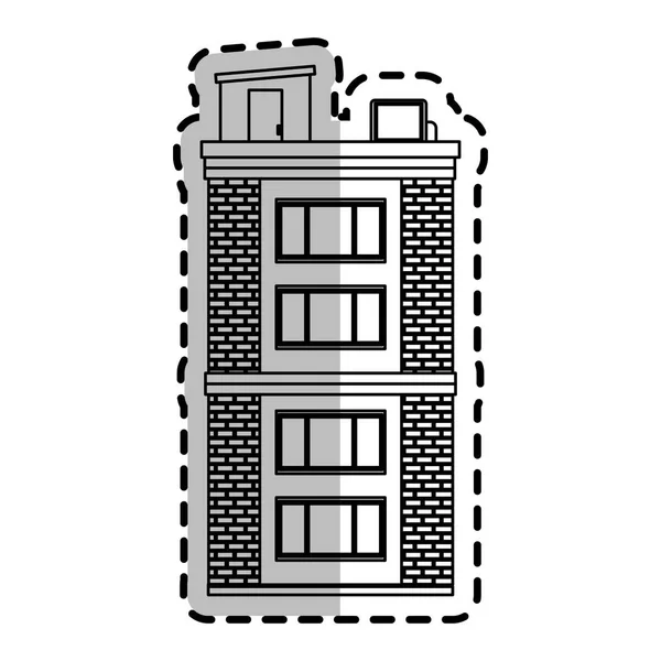 Ikona budovy města — Stockový vektor