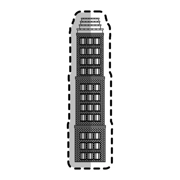 Ikonen för stadsbyggnad — Stock vektor
