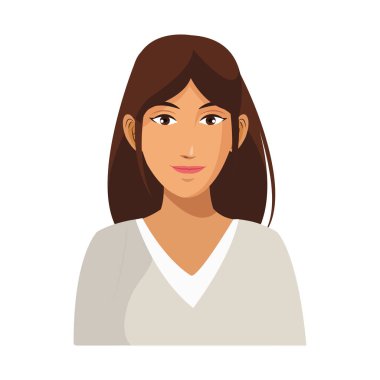 kadın karikatür simgesi