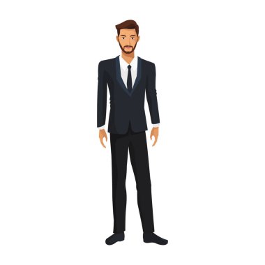 İşadamı çizgi film simgesi