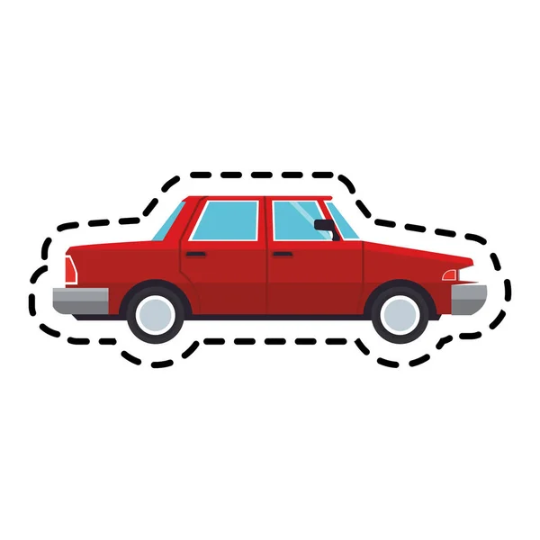 Piros autó ikon — Stock Vector