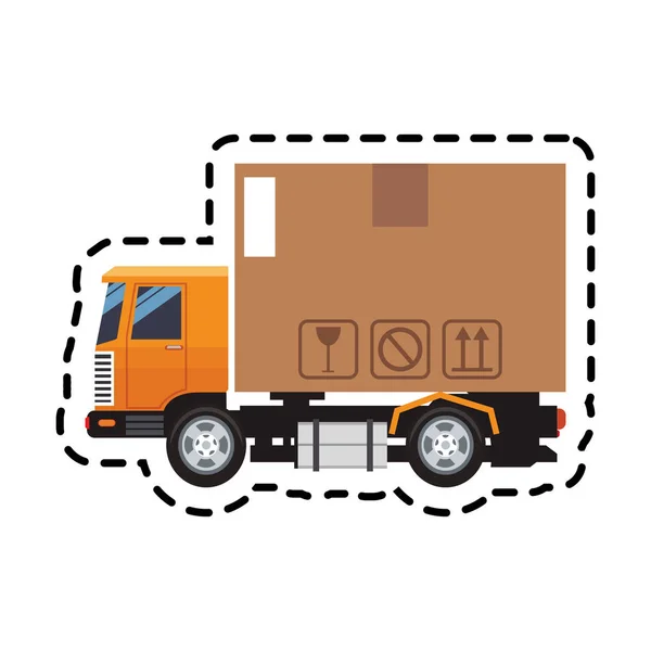 Icona del camion merci — Vettoriale Stock