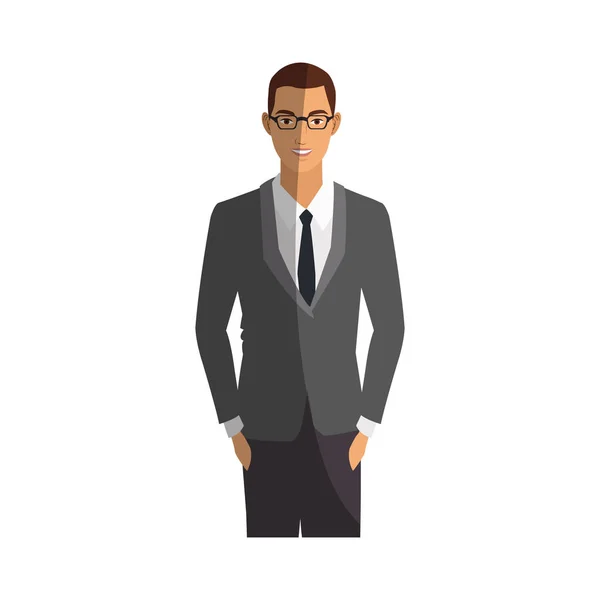 Businessman cartoon icon — Stock Vector