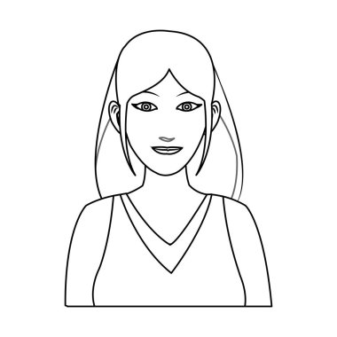 kadın karikatür simgesi