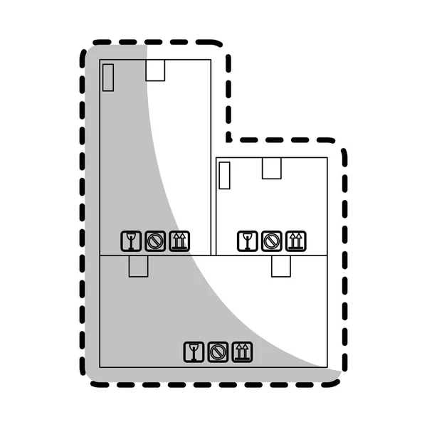 Pappschachtel-Symbol — Stockvektor