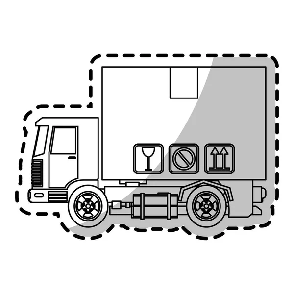 Lading vrachtwagen pictogram — Stockvector