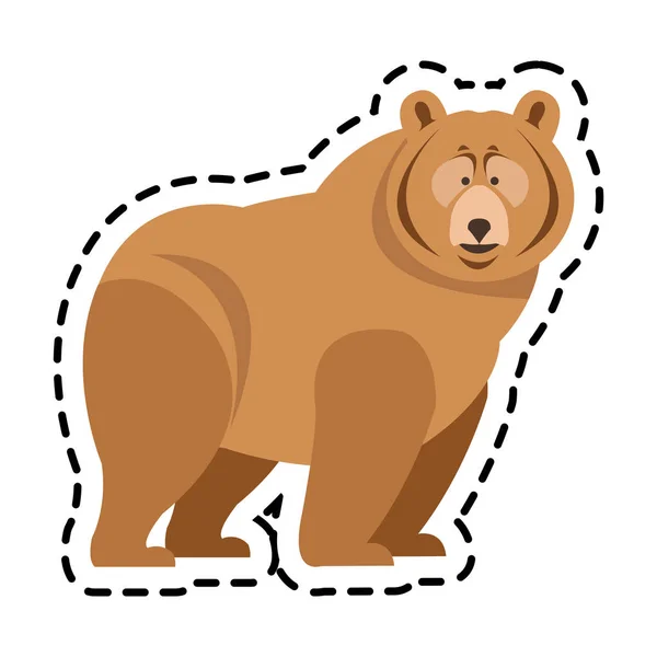 Bear Cartoon Ikone — Stockvektor