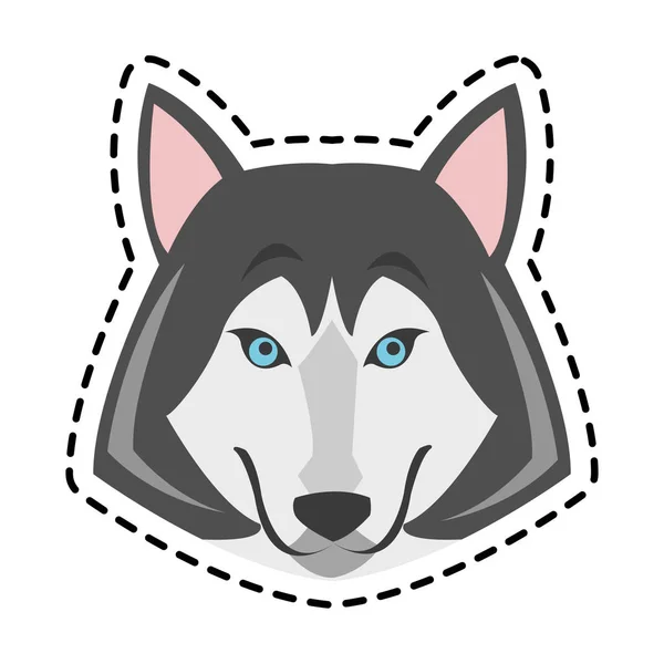 Wolf cartoon icon — Stock Vector