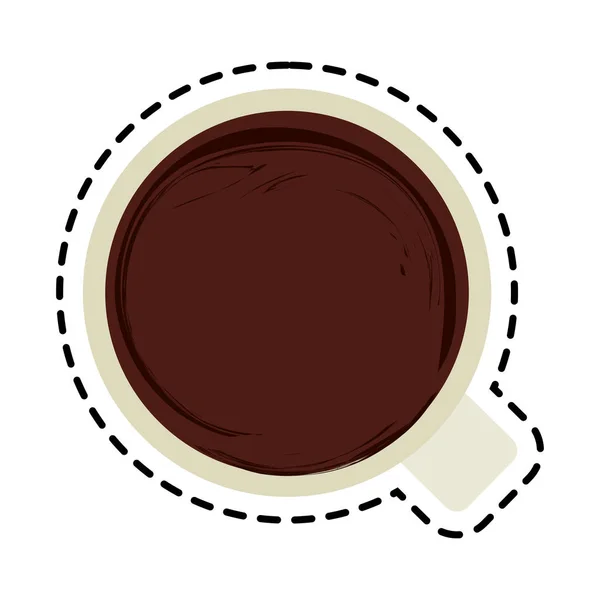 Taza de café icono sobre blanco — Archivo Imágenes Vectoriales