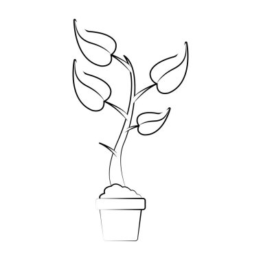 bir pot simgesi bitki