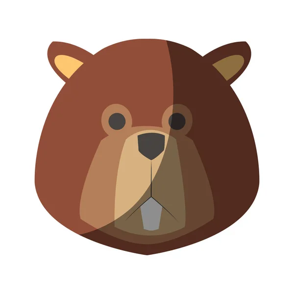 Icono de dibujos animados de castor — Vector de stock