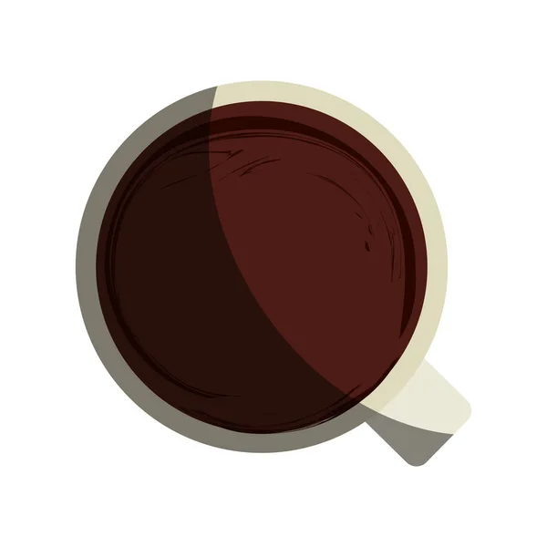 Εικονίδιο κούπα καφέ πάνω από λευκό — Διανυσματικό Αρχείο