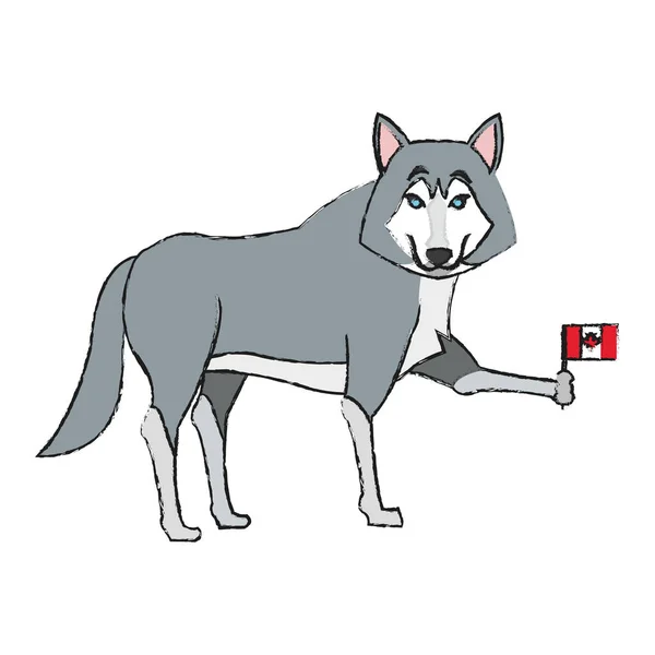 늑대 만화 아이콘 — 스톡 벡터