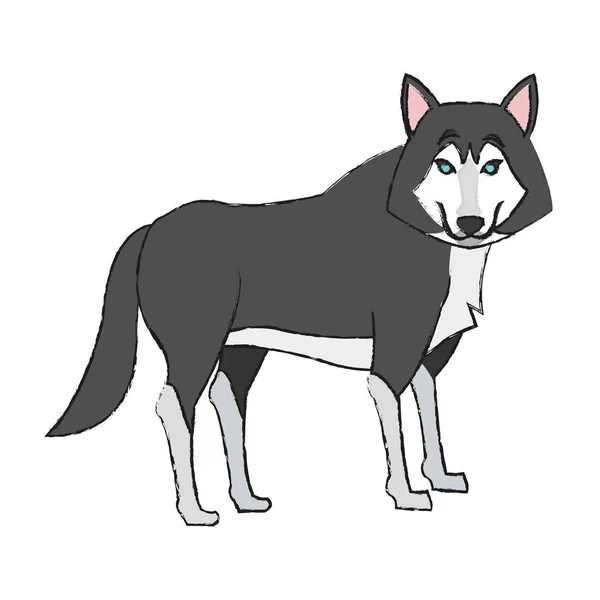 Icono de dibujos animados de lobo — Archivo Imágenes Vectoriales