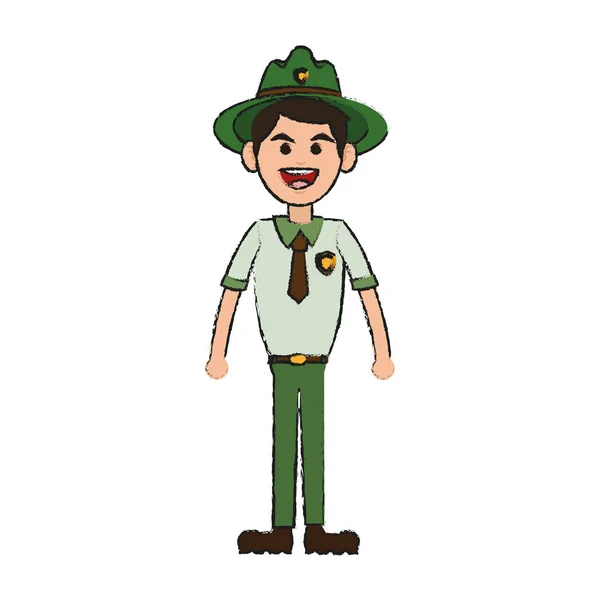 Forest ranger icon — Stock Vector