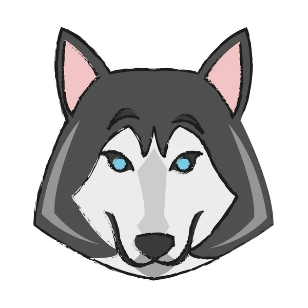 Wolf cartoon icon — Stock Vector