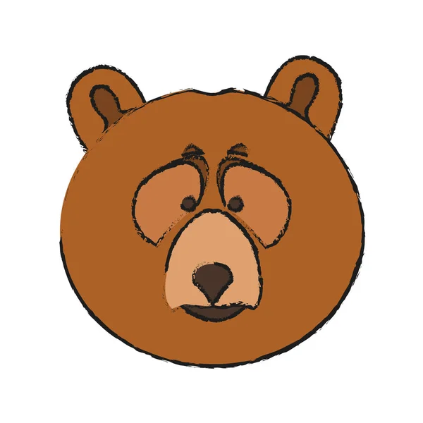Εικονίδιο καρτούν αρκούδας — Διανυσματικό Αρχείο