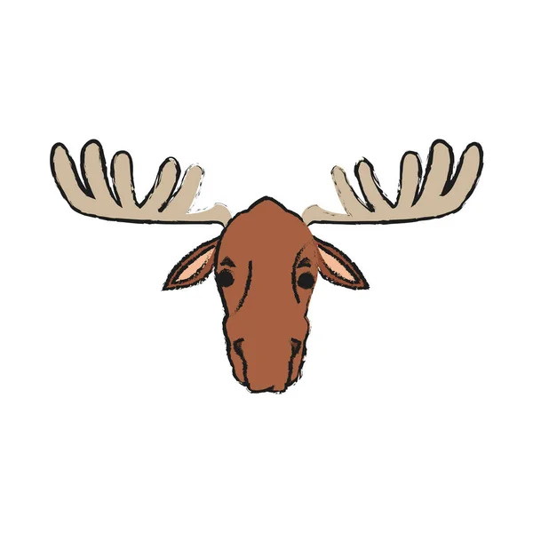 Icono de dibujos animados de ciervos — Vector de stock