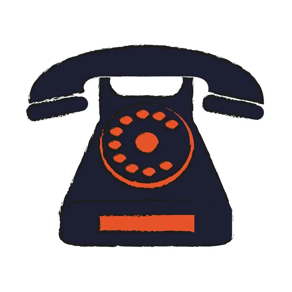 Иконка телефона ретро — стоковый вектор