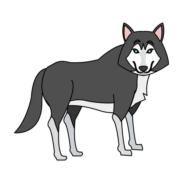 Ícone de desenho animado lobo — Vetor de Stock