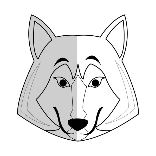 Ícone de desenho animado lobo — Vetor de Stock