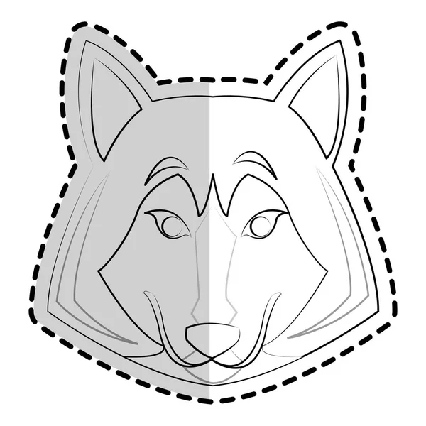 늑대 만화 아이콘 — 스톡 벡터