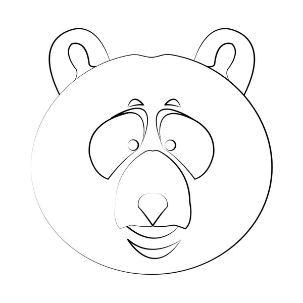 Bear Cartoon Ikone — Stockvektor