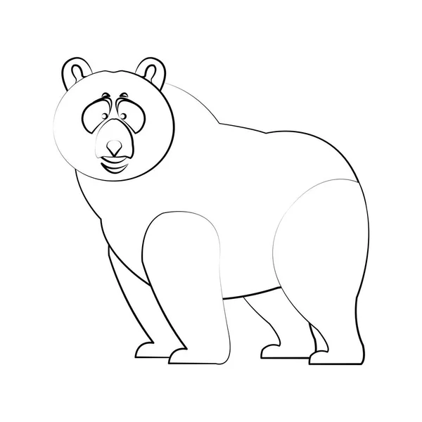 Ícone de desenho animado urso — Vetor de Stock