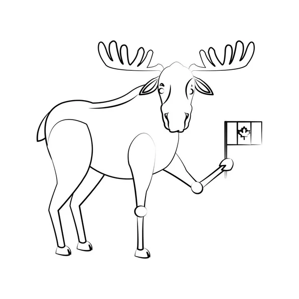 Icône de dessin animé cerf — Image vectorielle