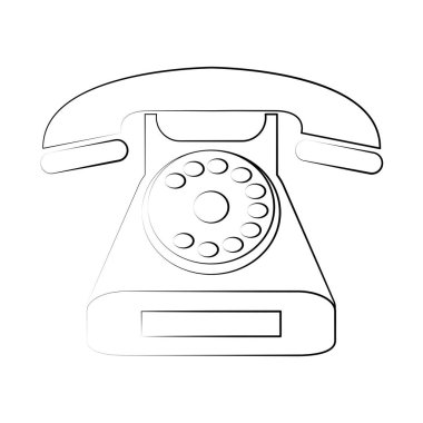 Retro telefon simgesi