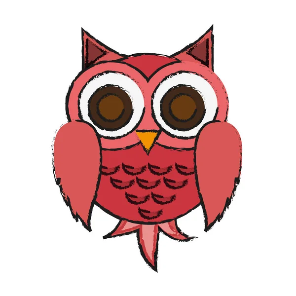 Owl cartoon icon — Stock Vector