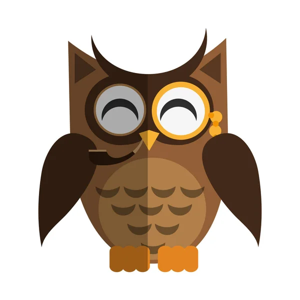 Owl cartoon icon — Stock Vector