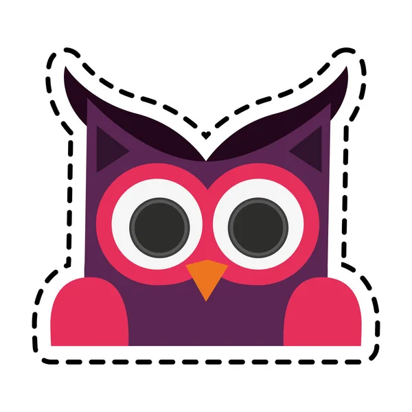 Owl cartoon icon — Stock Vector