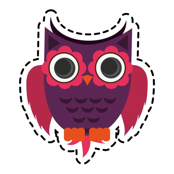 Owl cartoon icon — Stock Vector