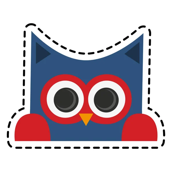 Owl cartoon icon — Stock Vector