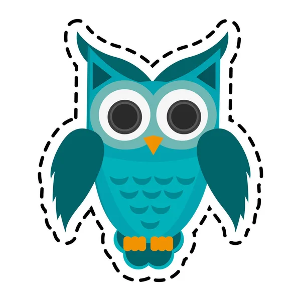 Owl cartoon icon — Stock Vector