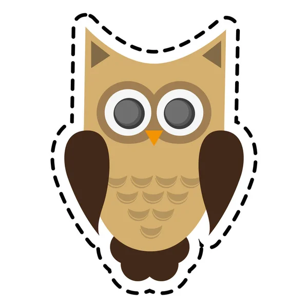 Owl cartoon icon — Stock Vector