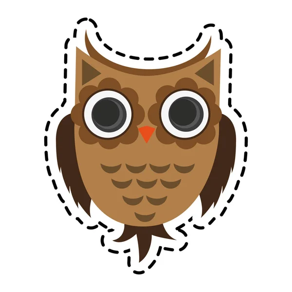 Owl cartoon icon — Stock Vector