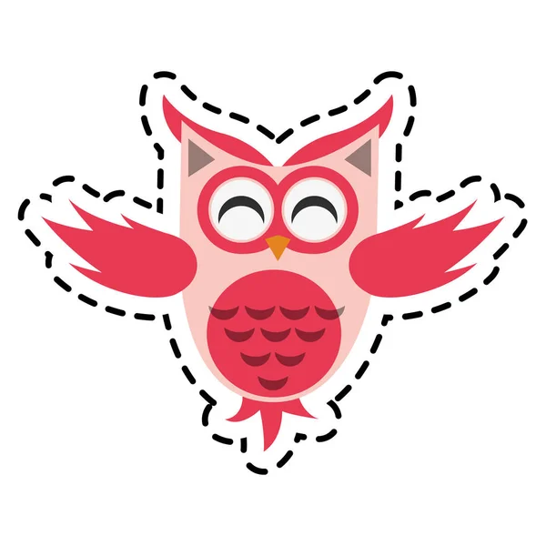 Owl cartoon icon — Stock Vector