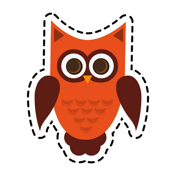 Owl cartoon icon — Stock Vector