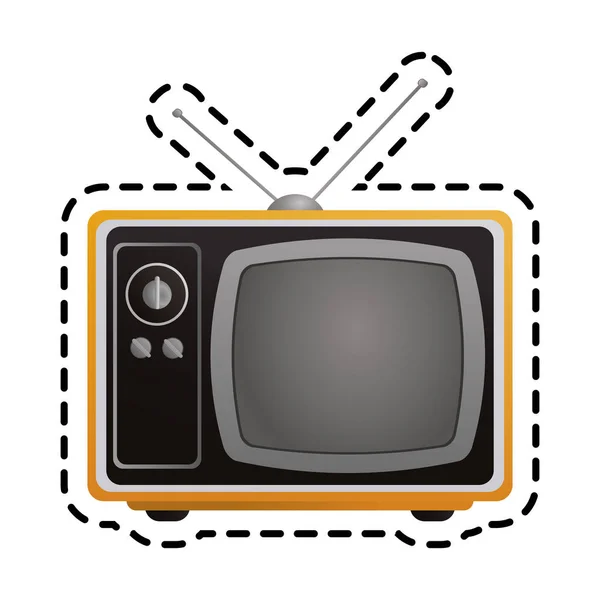 Retro televisie pictogram — Stockvector